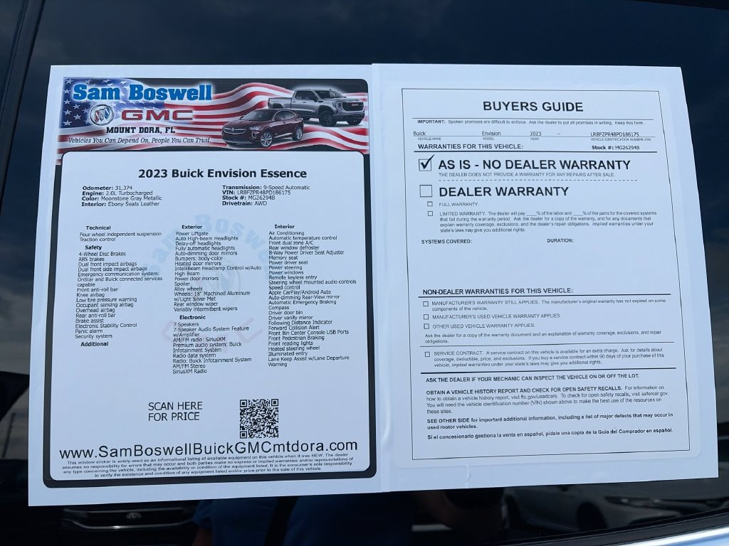Used 2023 Buick Envision Essence AWD/4WD image 34