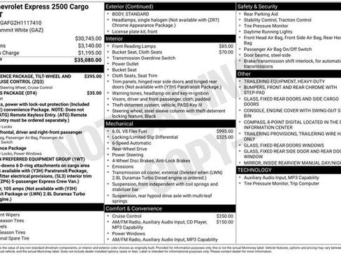 Used 2017 Chevrolet Express 2500 RWD image 5