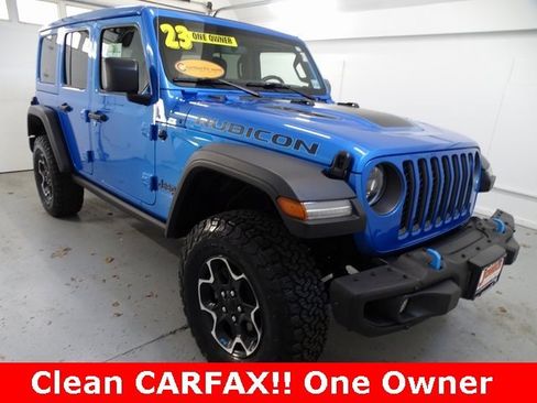 Certified 2023 Jeep Wrangler Unlimited Rubicon 4xe w/ Steel Bumper Group image 1