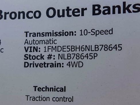 Used 2022 Ford Bronco Outer Banks image 28
