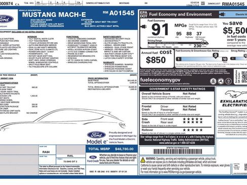 Used 2024 Ford Mustang Mach-E Select w/ Comfort Package Lite AWD/4WD image 1