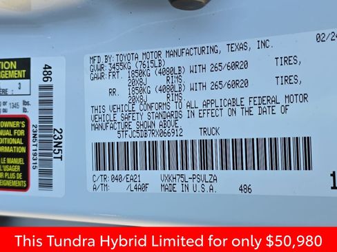 Used 2024 Toyota Tundra Limited image 42