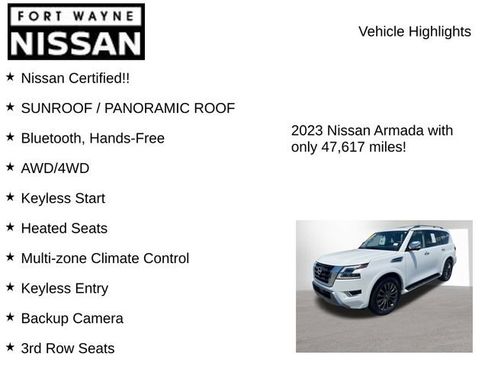 Certified 2023 Nissan Armada Platinum w/ Captain's Chairs Package AWD/4WD image 8