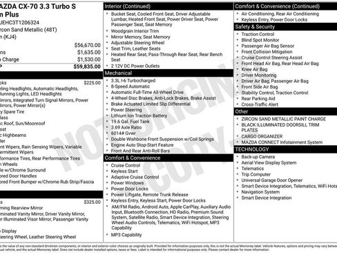 New 2026 MAZDA CX-70 3.3 Turbo S w/ Premium Plus image 2