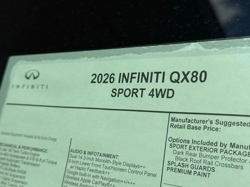 New 2026 INFINITI QX80 4WD image 25