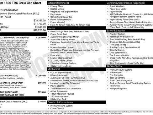 Used 2021 RAM 1500 TRX w/ TRX Level 2 Equipment Group AWD/4WD image 1