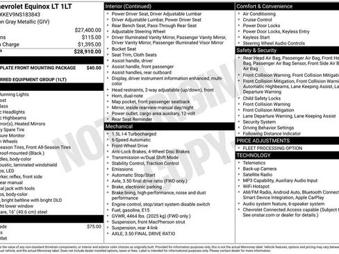 Used 2022 Chevrolet Equinox LT FWD image 2
