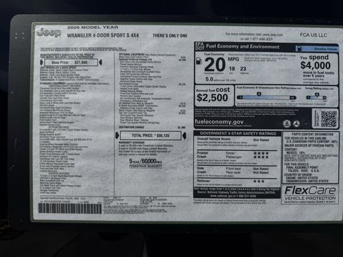 New 2026 Jeep Wrangler Sport S image 46