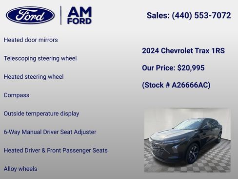 Used 2024 Chevrolet Trax RS FWD image 18