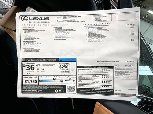 New 2026 Lexus RX 350 350h image 14