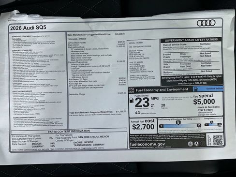 New 2026 Audi SQ5 Premium Plus AWD/4WD image 49