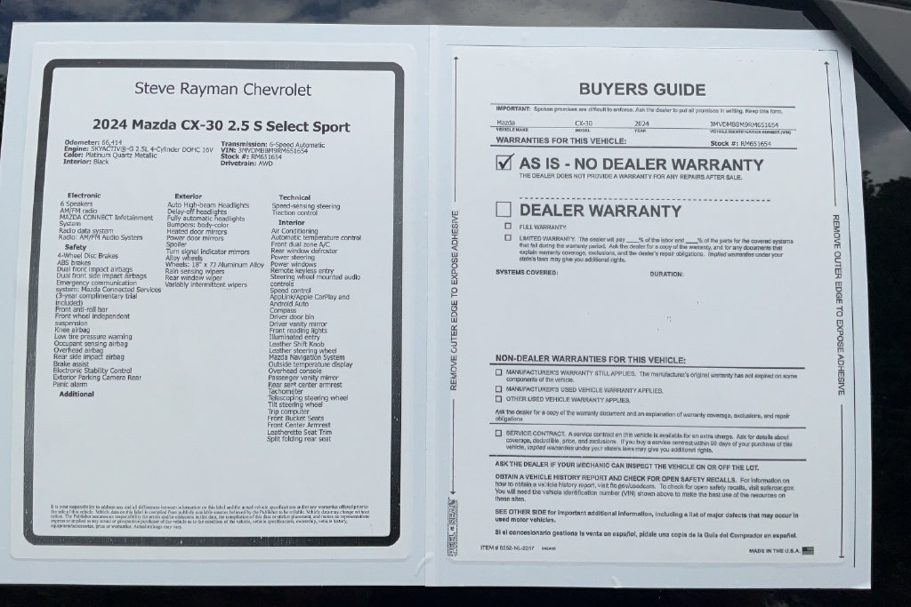 Used 2024 MAZDA CX-30 AWD 2.5 S w/ Select Sport Pkg image 25