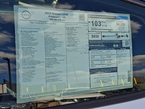 New 2026 Nissan Leaf Platinum+ FWD image 11