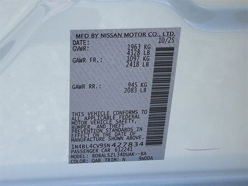 New 2025 Nissan Altima 2.5 SR w/ SR Premium Package image 20