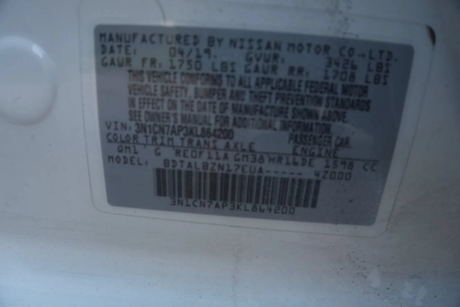 Used 2019 Nissan Versa SV FWD image 13