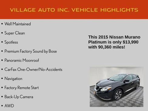 Used 2015 Nissan Murano Platinum w/ Platinum Technology Package AWD/4WD image 7