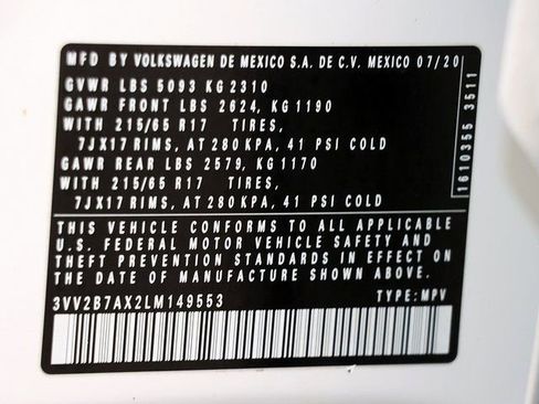 Used 2020 Volkswagen Tiguan SE image 28