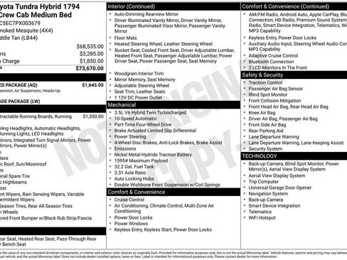 Used 2023 Toyota Tundra 1794 Edition w/ Advanced Package AWD/4WD image 30