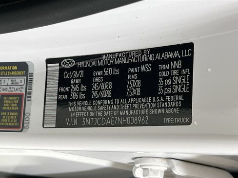 Used 2022 Hyundai Santa Cruz SEL w/ Activity Package AWD/4WD image 31