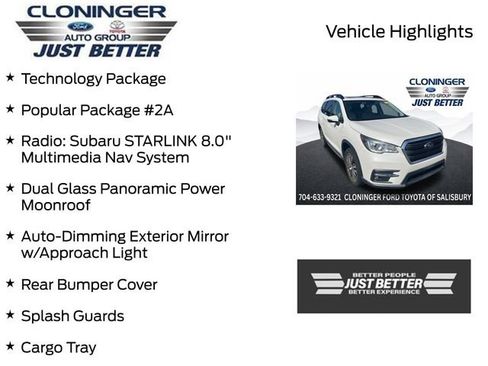Used 2021 Subaru Ascent Limited w/ Technology Package AWD/4WD image 3