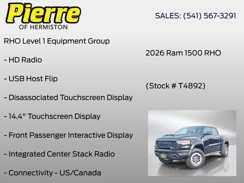 New 2026 RAM 1500 RHO w/ RHO Level 1 Equipment Group AWD/4WD image 24