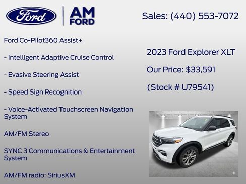 Used 2023 Ford Explorer XLT w/ Equipment Group 202A AWD/4WD image 12