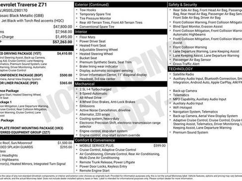 Used 2025 Chevrolet Traverse Z71 w/ Enhanced Driving Package AWD/4WD image 20