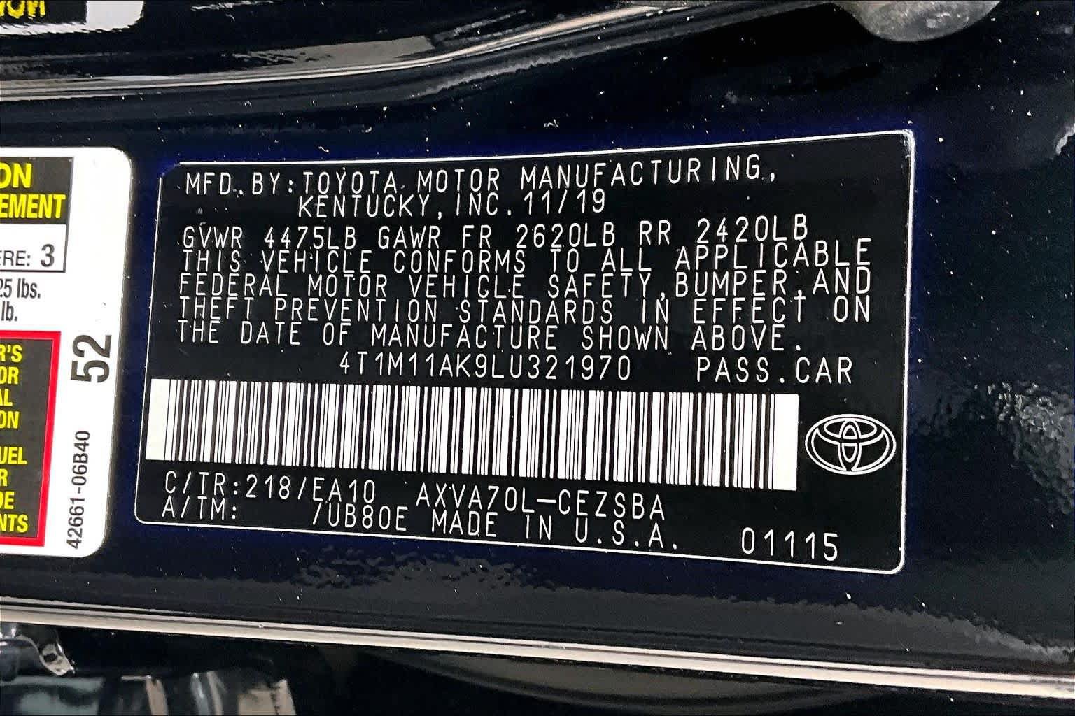 Used 2020 Toyota Camry SE w/ Convenience Package FWD image 34