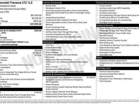 Used 2015 Chevrolet Traverse LTZ image 30