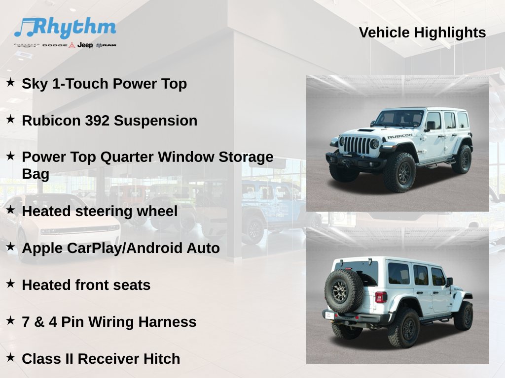 Used 2023 Jeep Wrangler Unlimited Rubicon 392 w/ Trailer Tow Package AWD/4WD image 11