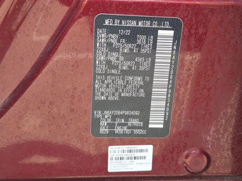 Certified 2023 Nissan Armada Platinum w/ Captain's Chairs Package AWD/4WD image 35