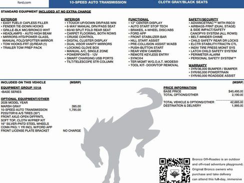 New 2026 Ford Bronco 4-Door image 2