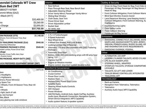 New 2026 Chevrolet Colorado W/T w/ WT Custom Package image 27