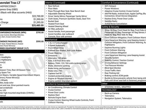 Used 2025 Chevrolet Trax LT w/ Driver Confidence Package FWD image 29