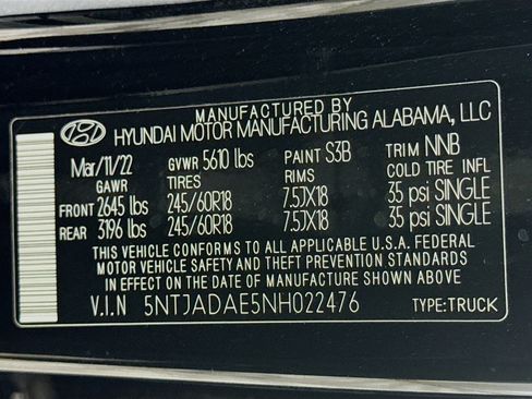 Used 2022 Hyundai Santa Cruz SE w/ Cargo Package image 39