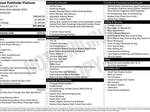 Used 2025 Nissan Pathfinder Platinum w/ Cargo Package image 27