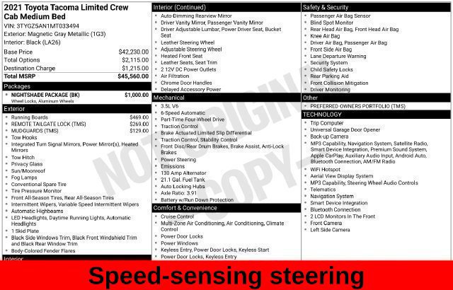 Used 2021 Toyota Tacoma Limited w/ Nightshade Package AWD/4WD image 27