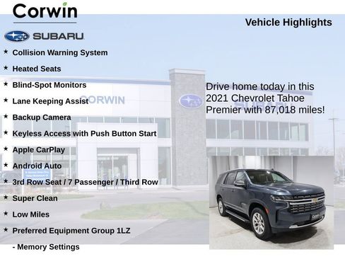 Used 2021 Chevrolet Tahoe Premier w/ Premium Package image 6