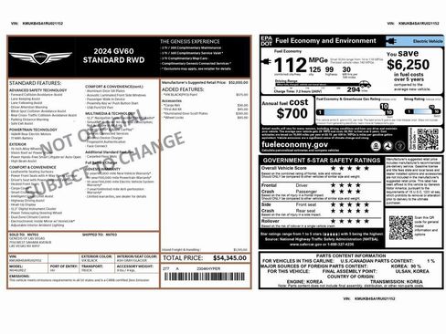 Used 2024 Genesis GV60 RWD image 2
