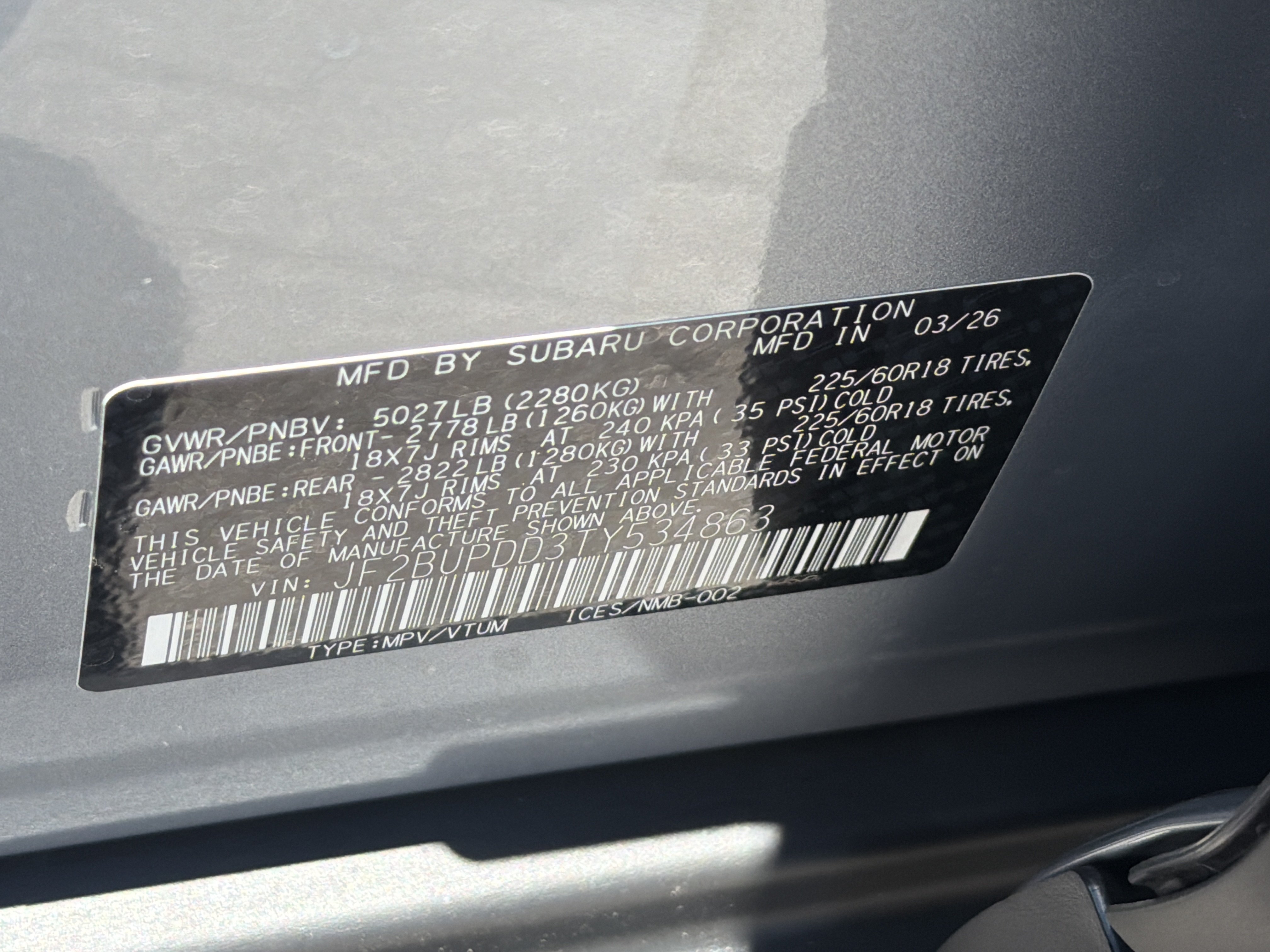 New 2026 Subaru Outback Limited AWD/4WD image 37