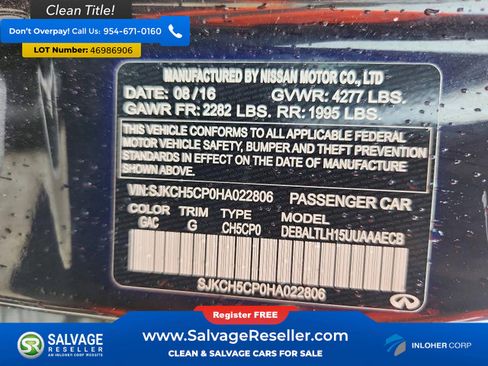 Used 2017 INFINITI QX30 Sport w/ Sport Leather Package image 16