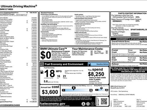 Used 2024 BMW X7 M60i w/ Executive Package image 13