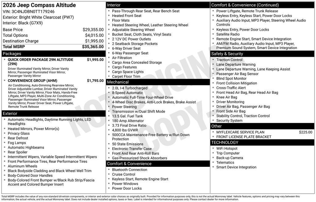 New 2026 Jeep Compass Latitude AWD/4WD image 7