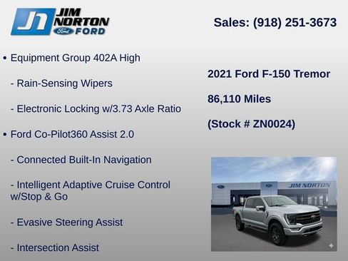 Used 2021 Ford F150 Tremor w/ Equipment Group 402A High AWD/4WD image 40