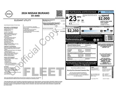 Used 2024 Nissan Murano SV AWD/4WD image 36