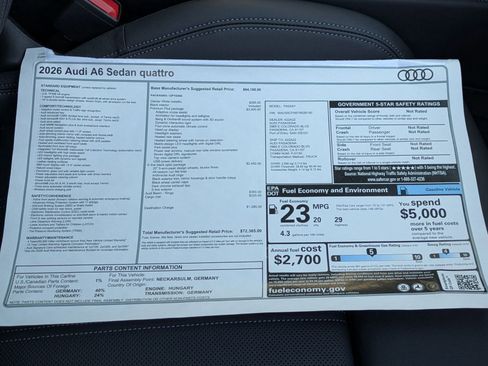 New 2026 Audi A6 Premium Plus image 18