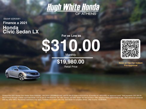 Used 2021 Honda Civic LX image 3