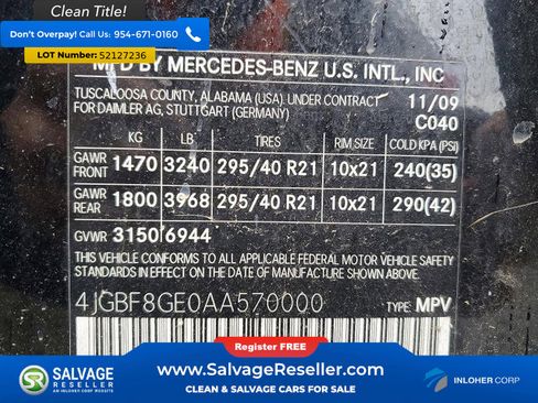 Used 2010 Mercedes-Benz GL 550 4MATIC image 17