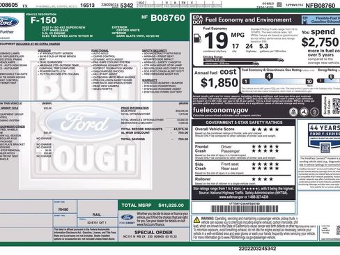 Used 2022 Ford F150 XL w/ Equipment Group 101A High RWD image 33