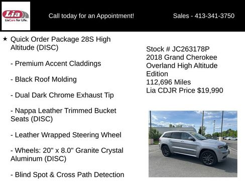 Used 2018 Jeep Grand Cherokee High Altitude AWD/4WD image 16